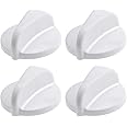 Beaquicy WB03K10034 Range Surface Burner Stove Knob Fit for GE Hotpoint Stove Range Oven, Replace 242680 AP3620001 PS225983-4 Pack WB03K10034 Surface Burner Control Knob