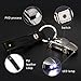 Leather Valet Key Chain Flashlights, Jobon Car Keychain with 2 Modes Bright LED Light, Key Rings for Men, Women Gifts Ideas (Gray)