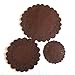150Pcs Brown Glassine Paper Doilies, Round Assorted Size 4