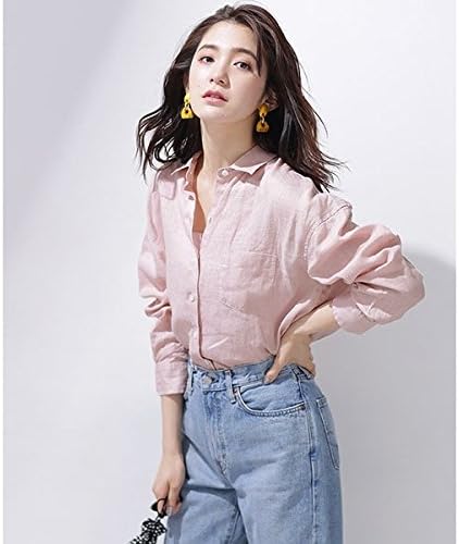 Amazon ナノ ユニバース レディース Nano Universe コンフォータブルリネンシャツ 096ピンクベージュ 38 コート ジャケット 通販