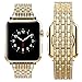 Wearlizer Compatible Apple Watch Band Women 38/40/41/42/44/45/49mm Crystal Rhinestone Diamond Band Luxury Stainless Steel Metal Bracelet Strap for iWatch Ultra Series 10 9 8 7 SE 6 5 4 3 2 1