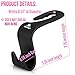 Starling's Headrest Hooks for Car - Back Seat Organizer Hanger Storage Hook, Car SUV(Set of 4) Black, Purse Hook for Car Handbag Clothes Umbrellas Coats Grocery Bags & More!