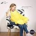 Cotton Muslin Nursing Cover – Large Breastfeeding Cover with Built-in Burp Cloth & Pocket – Soft, Breathable, Chemical-Free, 360° Coverage, Yellow Nursing Cover for Breastfeeding by San Francisco Baby