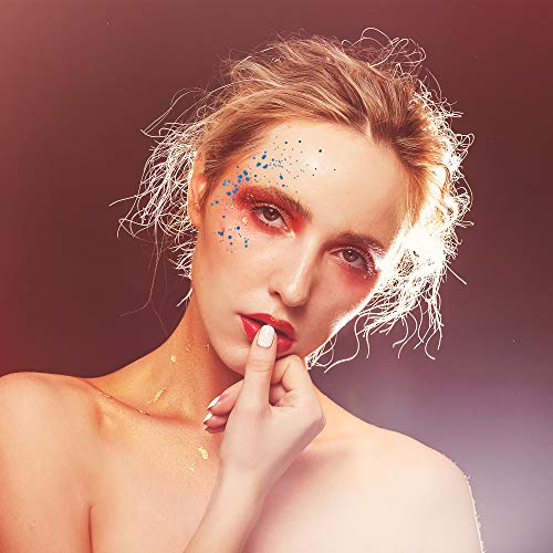 18 Boxes Holographic Cosmetic Festival Chunky Glitters Sequins, Nail Sequins Iridescent Flakes, Cosmetic Paillette Ultra-thin Tips, for Body Face Hair Make Up Nail Art Mixed Color Glitter