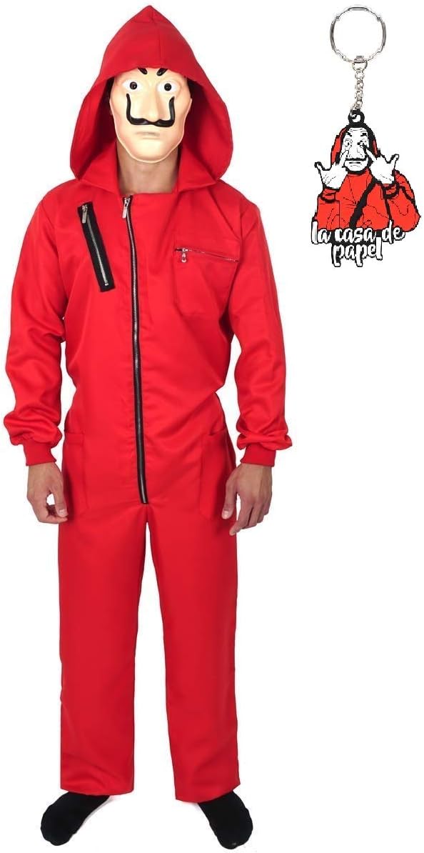 Casa De Papel La Costume Red Coverall for Halloween Cosplay