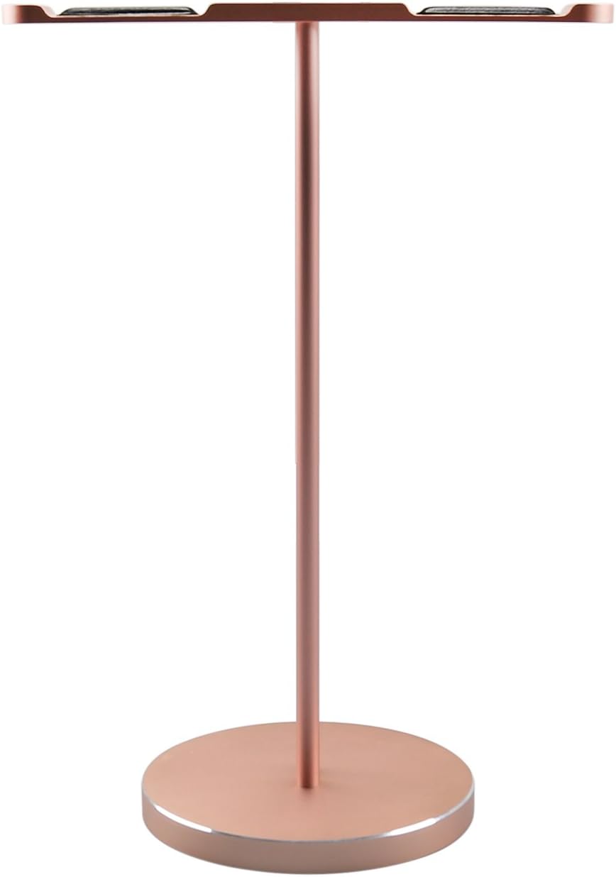 FSDUALWIN Aluminum Headphones Stand Rack, Modern Fashion Headset Holder Earphone Bracket Hanger Gaming and Audio Headphones (Double & Rose)