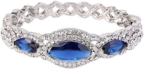 Flyonce Women's Austrian Crystal Zircon Party Drop Daily Bangle Braceletet