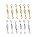 Dsmile Pack of 12pcs Gold Color and Silver Color Magnetic Lobster Clasp for Jewelry Necklace Bracelet primary