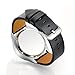 Kartice Compatible with Galaxy Watch (46mm) Bands Gear S3 Bands 22mm Leather Strap Buckle Band for Samsung Gear S3 Frontier Watch (Bright black)