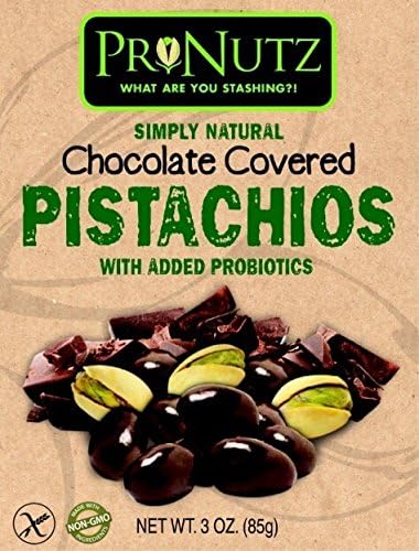 Chocolate Covered Pistachios with added Probiotics