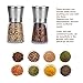 Sel Natural Stainless Steel Pepper and Salt Grinder, Salt and Pepper Mill Set of 2
