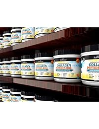 Péptidos de colágeno hidrolizado en polvo con aminoácidos - Promueve el cabello sano de la piel y las uñas - Soporte óseo y articulado - sin sabores, alimento de hierba, pasta elevada, sin OGM, sin gluten - Fácil de mezclar - 1.43 oz