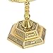 singlotat 12 Tribes of Israel Jerusalem Temple Menorah,7 Branch Hexagonal Base Jewish Candle Holder, Holy Land Gift (Menorah)