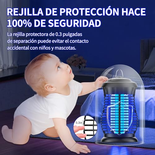 YCQYNHQ Mata Mosquitos Electrico, Lámpara de Interior Antimosquitos, 18W Mosquito Killer, Adecuado para Eliminar Mosquitos y Moscas en Habitaciones Interiores, Cocinas y Aseos