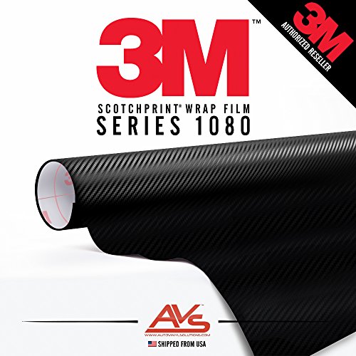 3M Di-Noc Carbon Fiber Matte Black Vinyl Car Wrap Film Sheet Roll - CA421 - 1ft x 4ft (4 sq/ft) (12