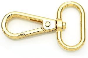 CRAFTMEMORE Snap Hook Swivel Push Gate Lobster Clasps Fashion Clips Purse Making FS10 Pack of 10 (Gold, 3/4 Inch)