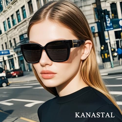 KANASTAL Women's Men's Polarized UV400 Sunglasses Square Over Sunglasses TR90 Fit Over Glasses Sunglasses
