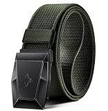 BULLIANT Tactical Belt for Men,Holster Hiking Rigger Web Casual Work Belt 1.5" with Heavy Duty Quick Release Buckle(Navy Green,38"-42" Waist Adjustable)