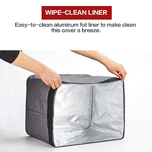 HOMEST Air Fryer Dust Cover with Accessory Pocket Compatible with