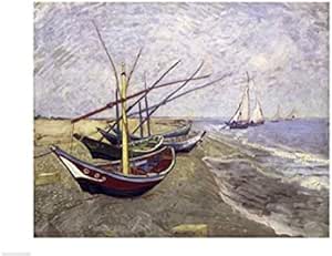 Vincent Van Gogh – Barcos de pesca en la playa de Saintes - Maries -de