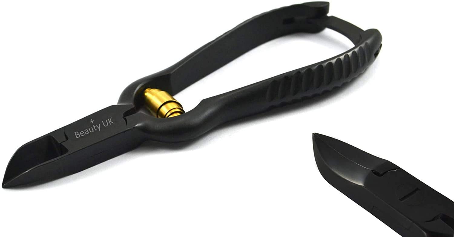 Heavy Duty Barrel Spring Tool Toe Nail Nipper Clipper/Cutter Manicure Tools Clippers for Podiatrist & Personal Use BLACK
