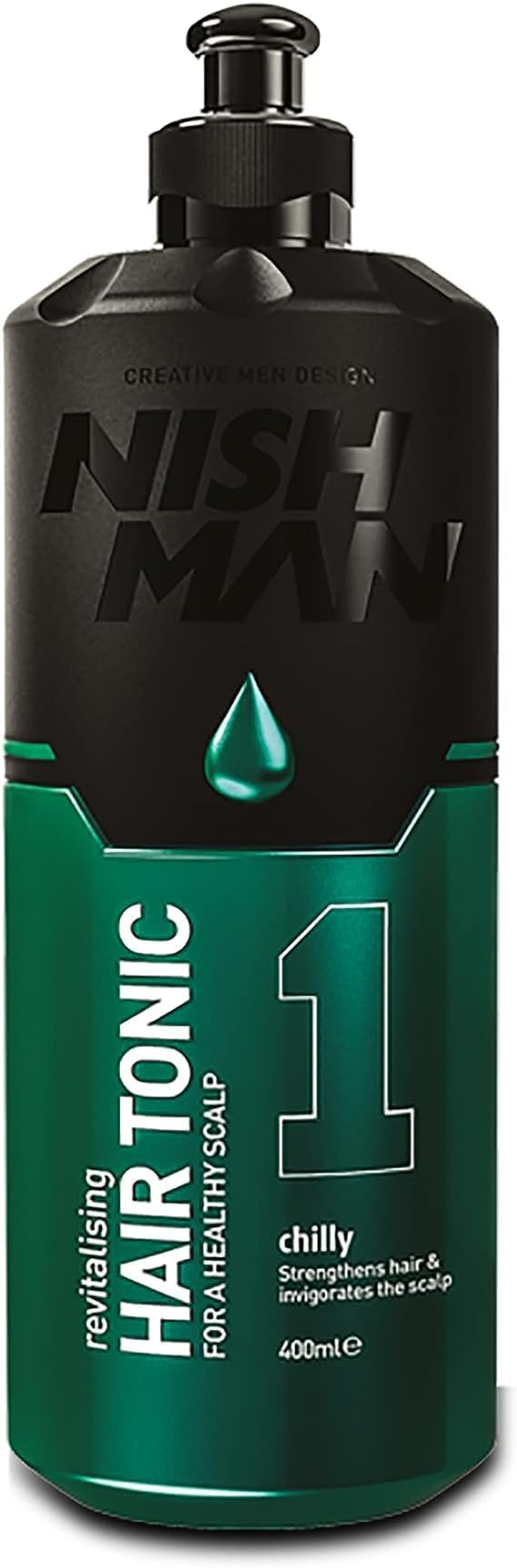 NISHMAN Revitalising Hair Tonic for Men 400ml | Scalp Strengthens Growth All