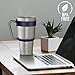 Livin' Well 30oz Tumbler Rambler Mug Set with Handle, Lid and Stainless Steel Straws – Double Walled & Vacuum Sealed To Keep Drinks Cold for 24 Hours – Blue