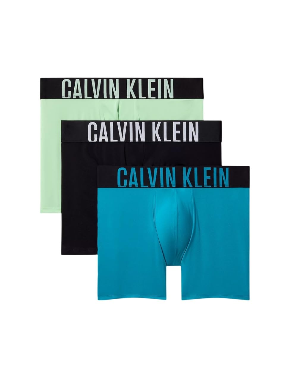 Calvin Klein Intense Power Micro 3-Pack Boxer Brief - NB3612 (Black/Poesidon/Mint Green, Medium) Image