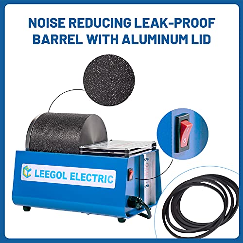 Leegol Electric Rock Tumbler Machine Single Drum 3LB Rock Polisher