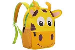 Cute Giraffe Baby Backpack, Lightweight Toddler Backpack for Daycare & Preschool, Small Kids Bookbag with Adjustable Straps