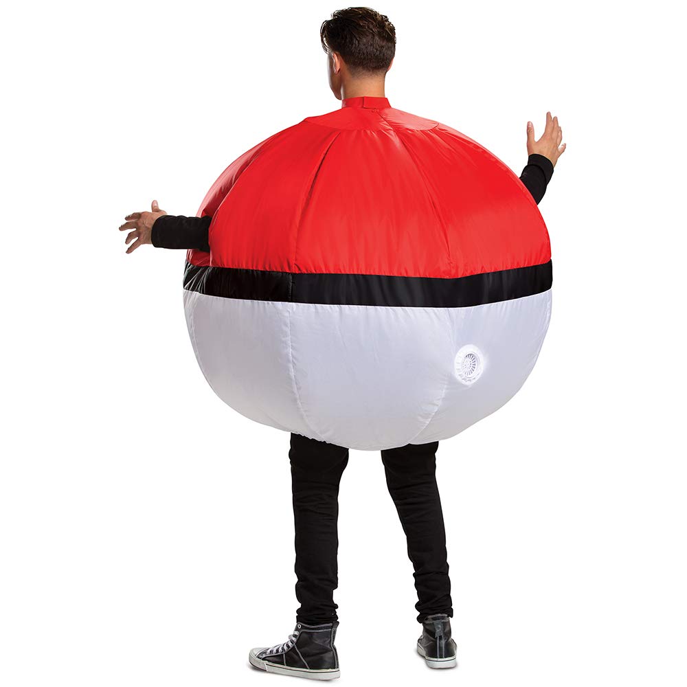 Disguise Pokemon Poke Costume, Red & White, Adult Size