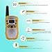 Zomei T388 2Pcs Mini Walkie Talkie 3-5KM Range 22-Channel FRS/GMRS UHF Two-Way Radios Coloful Walkie-Talkie For Kids(Yellow)