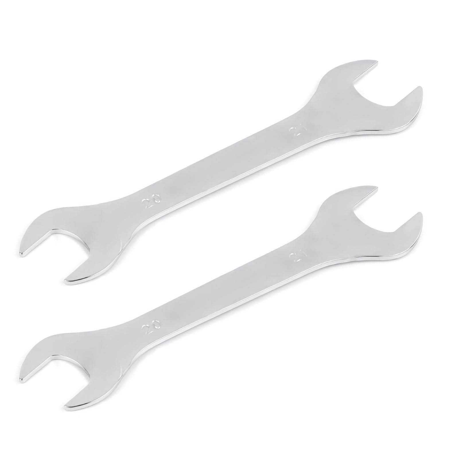 Aoktorkit 2 Pcs Double Open End Spanner,20mm x 21mm Chrome Vanadium Steel Wrench Super-Thin Open Ended Wrench Flat Spanner for Narrow Space,DIY,Pipeline,Repair Bicycle Repair and Home Maintance