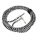 Donner Guitar Cable 20 ft Premium Electric Instrument Bass Cable AMP Cord 1/4 Right Angle to Straight Black White