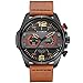 CURREN Original Brand Men's Sports Waterproof Leather Strap Wrist Watch 8259 Black Brown Black