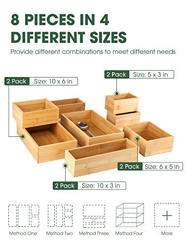 Kootek-8-Pcs-Bamboo-Drawer-Organizer-Utensil-Tray-Kitchen-Storage-Box-4-Size-Versatile-Dividers-Cutlery-Holders-Bins-Containers-for-Flatware-Kitchen-Utensils