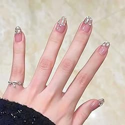 RikView Pink Press on Nails Medium Fake Nails