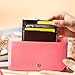 GintaXen Slim Genuine Leather Credit Card Holder Front Pocket Wallet with RFID Blocking - Brown