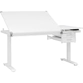 Studio Designs Graphix II, Split Top Height Adjustable Drafting, Drawing Table, eLift