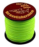 Fluorescent Green Super Strong Pe Braided Fishing Line 6LB to100LB (1000m, 40LB)