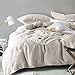 Merryfeel Linen Duvet Cover Set,100% French Linen Duvet Cover Set - Full/Queen Natural