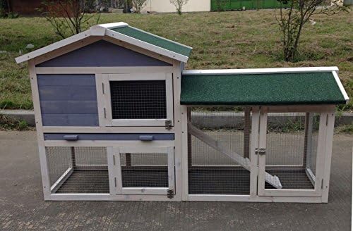 ChickenCoopOutlet Deluxe 58" Wood Rabbit Hutch Pet House Coop Cage with Run Large
