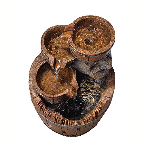 Peaktop VFD8305 Barrels Fountain, Brown