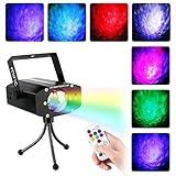 Miric Party Lights with Remote Control, DJ lights Disco Ripple Effect Lights Sound Activated LED RBG Strobe Light Mini for Party Home Birthday Karaoke Wedding Dancing