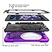 BRAECN for Galaxy Tab E 8.0 Case with 360 Degree Rotation Stand/Hand Strap and Shoulder Strap Case [Shock Proof] Hybrid pc+Silicone Cover for Samsung Tab E 8'' SM- T375/ SM-T377/SM-T378 Case (Purple)