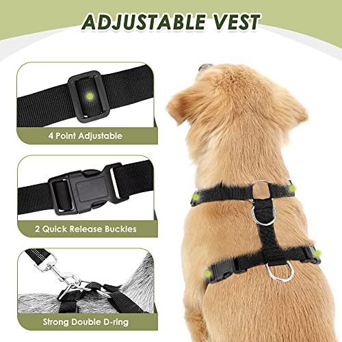 Lukovee Dog Safety Vest Harness Seatbelt, Dog Car Harness Seat Belt