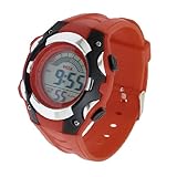 Kid Adjustable Red Band Alarm Clock Sports Bracelet Wrist Watch