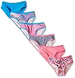 Calvin Klein Little Girls' 6 Pack Multicolor Bikinis, Raspberry Sorbet, X-Small