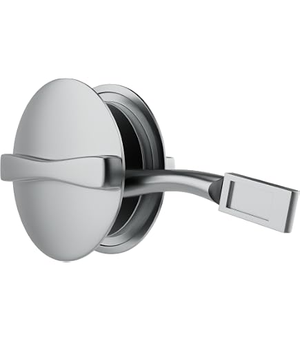 Prime-Line Concealed Latch Knob Set With Offset Bolt - Chrome Plated Zamak Replacement For Toilet Partition Doors