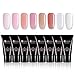UR SUGAR 30ml Poly Quick Gel Nail Extension Builder Gel Lasting Finger Transparent Crystal Jelly Professional French Design Requires UV Lamp for Poly Manicure for Starter